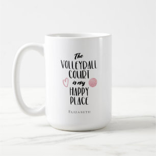 personlig volleyball Court lycklig ställe Kaffemugg