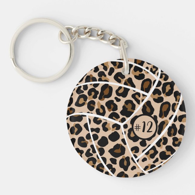 Personlig Volleyball Gift Idea, Leopard (Framsidan)
