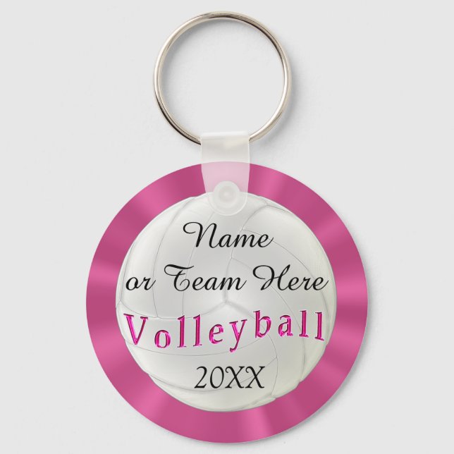 Personlig Volleyball Keychains with NAMN, YEAR Nyckelring (Framsida)