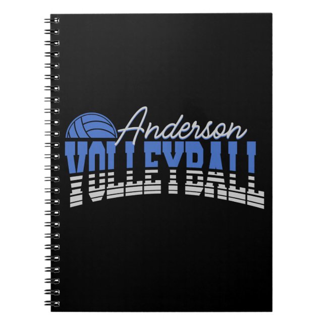 Personlig Volleyball Player ADD NAMN Team Champ Anteckningsbok (Framsidan)
