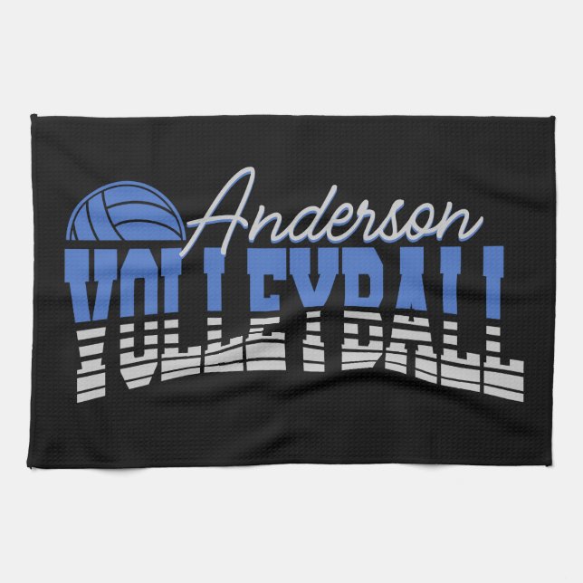 Personlig Volleyball Player ADD NAMN Team Champ Kökshandduk (Horisontell)