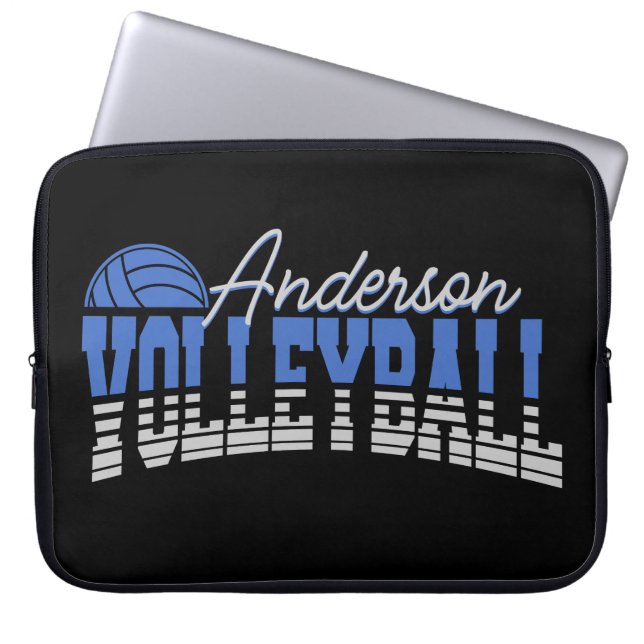 Personlig Volleyball Player ADD NAMN Team Champ Laptop Fodral (Framsidan)