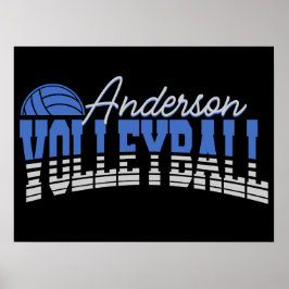 Personlig Volleyball Player ADD NAMN Team Champ Poster