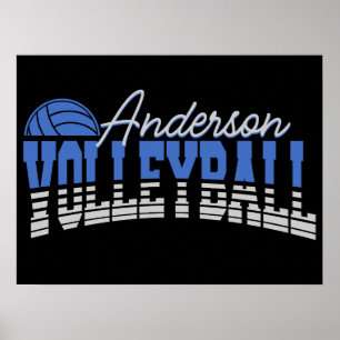 Personlig Volleyball Player ADD NAMN Team Champ Poster