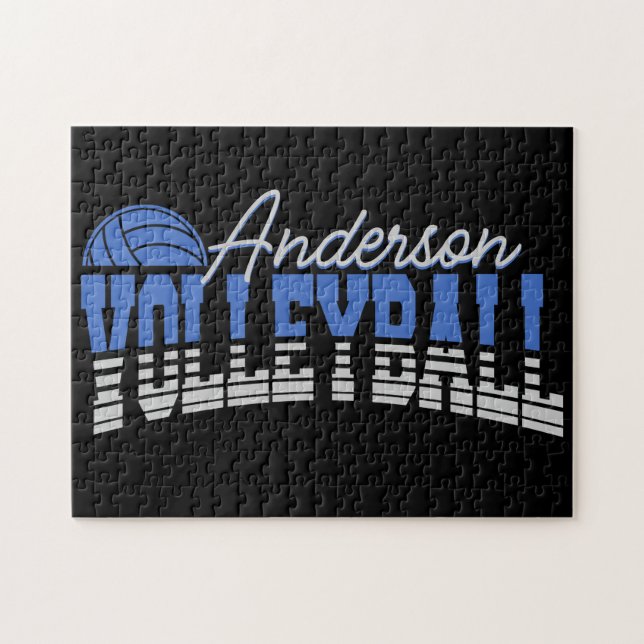 Personlig Volleyball Player ADD NAMN Team Champ Pussel (Horisontell)