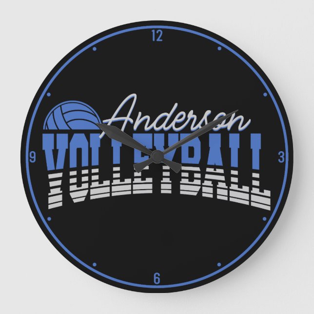 Personlig Volleyball Player ADD NAMN Team Champ Stor Klocka (Framsida)