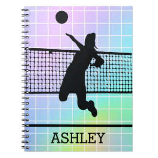 Personlig Volleyball Player Net-färgad Anteckningsbok