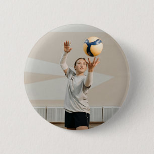 Personlig Volleyball Player Photo Sport Knapp