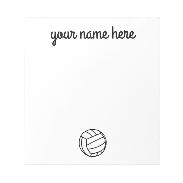 Personlig Volleyball Tack Anteckningsblock (Framsida)