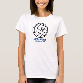 Personlig Volleyball Team, Player Namn och nummer T-shirt