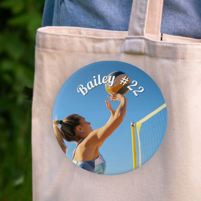Personlig Volleyboll Namn Nummer Foto för Matchdag Knapp (Skapare uppladdad)