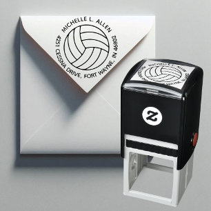 Personlig Volleyboll Rund Returadress Självfärgande Stämpel