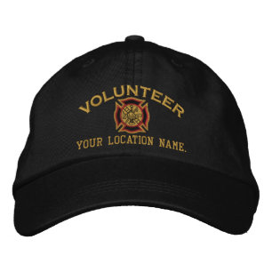 Personlig Volunteer Firefighter Embroidery Broderad Keps