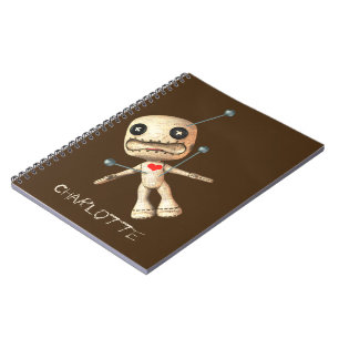 Personlig Voodoo Doll och Stift Anteckningsbok Med Spiral