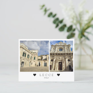 Personlig, vy av Lecce, Apulien, Italien Post Vykort