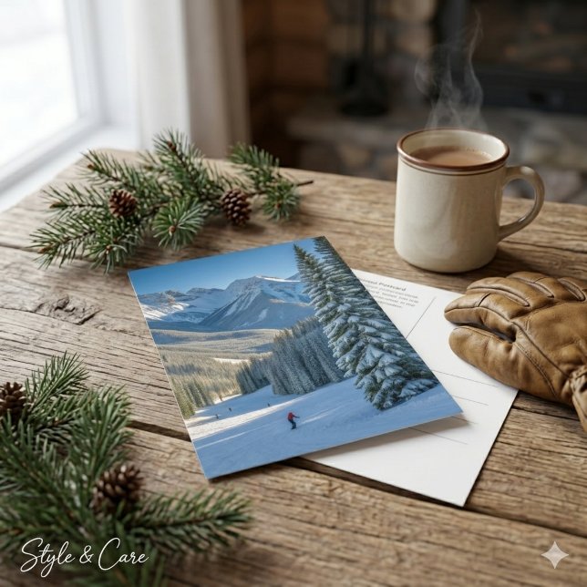 Personlig vy över Aspen Ski Resort Vykort (Personalized Aspen Ski Resort Mountain View Postcard)