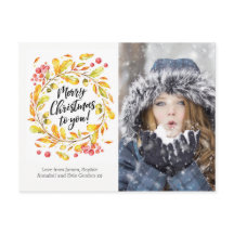 Personlig vykort för krans av julkrans