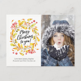 Personlig vykort för krans av julkrans