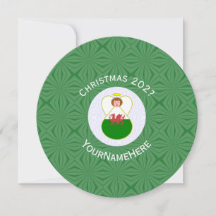 Personlig walesisk ängel julflagga inbjudningar