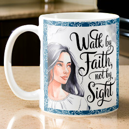 Personlig Walk by Faith Christian Women Mugg