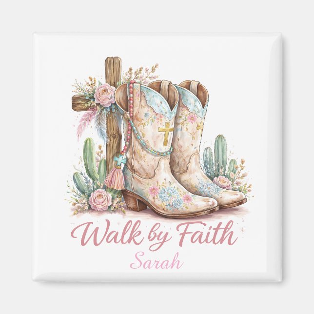 Personlig Walk By Faith Magnet (Framsidan)
