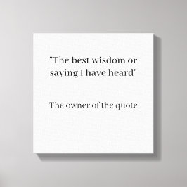 Personlig Wall Art - ditt budskap, Stil Canvastryck