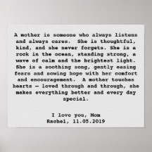 Personlig Wall Art Gift för Mamma med Ord