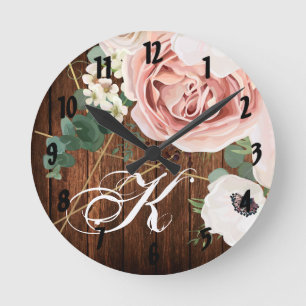 Personlig Wall Clock Geometric Garden Ro Barn Rund Klocka