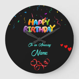 Personlig Wall Clock - Unikt födelsedagspresent Stor Klocka