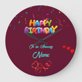 Personlig Wall Clock - Unikt födelsedagspresent Stor Klocka
