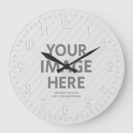 Personlig Wall Clocks Anpassningsbar Big Round Pho Stor Klocka