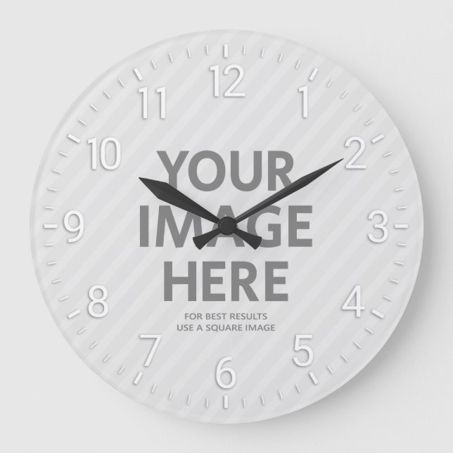 Personlig Wall Clocks Anpassningsbar Big Round Pho Stor Klocka (Framsida)