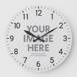 Personlig Wall Clocks Anpassningsbar Big Round Pho Stor Klocka