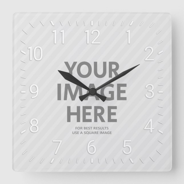 Personlig Wall Clocks Anpassningsbar Big Square Ph Fyrkantig Klocka (Framsida)