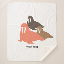 Personlig Walrus Herd Shepra Blanket