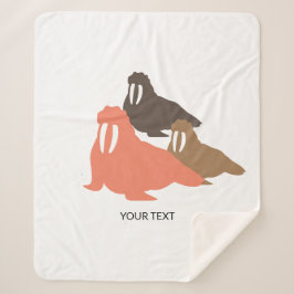 Personlig Walrus Herd Shepra Blanket