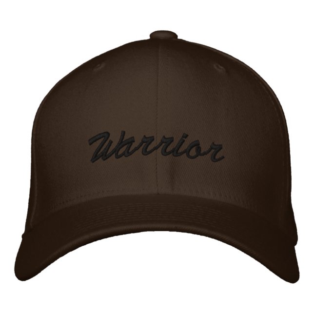 Personlig Warrior Baseball Cap Hat Broderad Keps (Framsida)