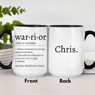 Personlig Warrior Definition Motivational Mugg