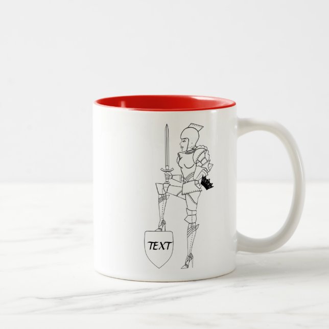 Personlig "Warrior" Diva Two-Tone Coffee Mugg (Höger)