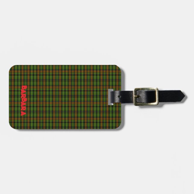Personlig Watch Tartan Play Classic Blue Bagagebricka (Horisontell Framsida)
