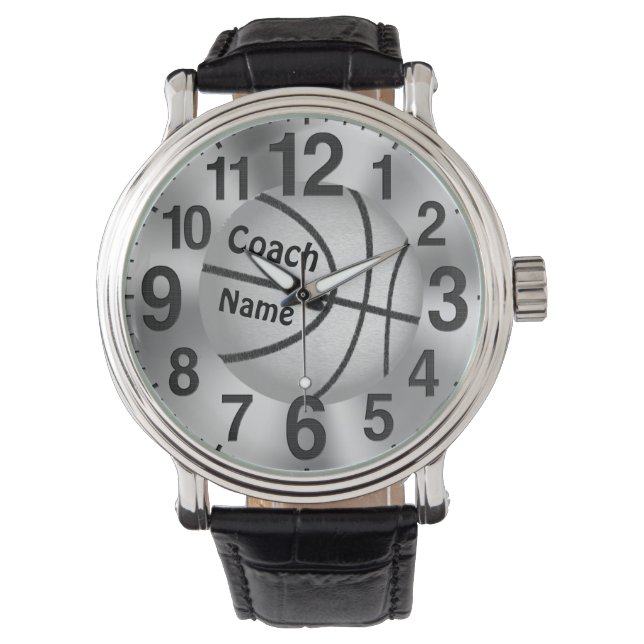 Personlig Watches for Coacher "Coach" och NAMN Armbandsur (Framsida)