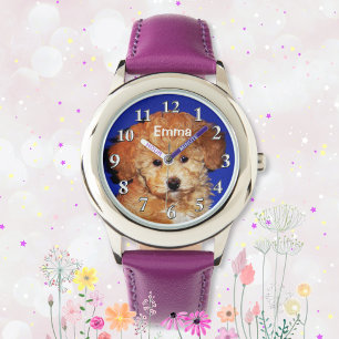 Personlig Watches for Girls, DITT FOTO, NAMN Armbandsur
