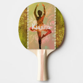 Personlig Watercolor Ballerina Mandalas Pingisracket