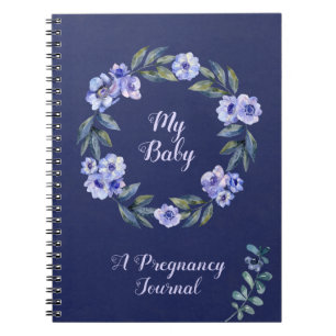 Personlig Watercolor Blommigt Gravid Journal Anteckningsbok