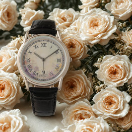 Personlig Watercolor Blommigt Manar's Watch Armbandsur