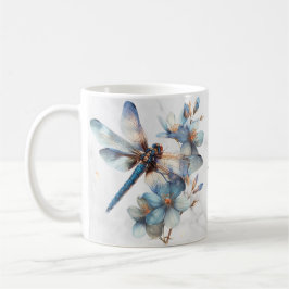 Personlig Watercolor Dragonfly Mugg