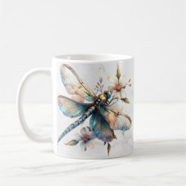 Personlig Watercolor Dragonfly Mugg