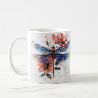 Personlig Watercolor Dragonfly Mugg