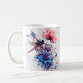 Personlig Watercolor Dragonfly Mugg