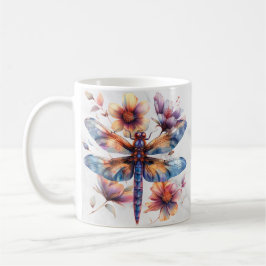 Personlig Watercolor Dragonfly Mugg